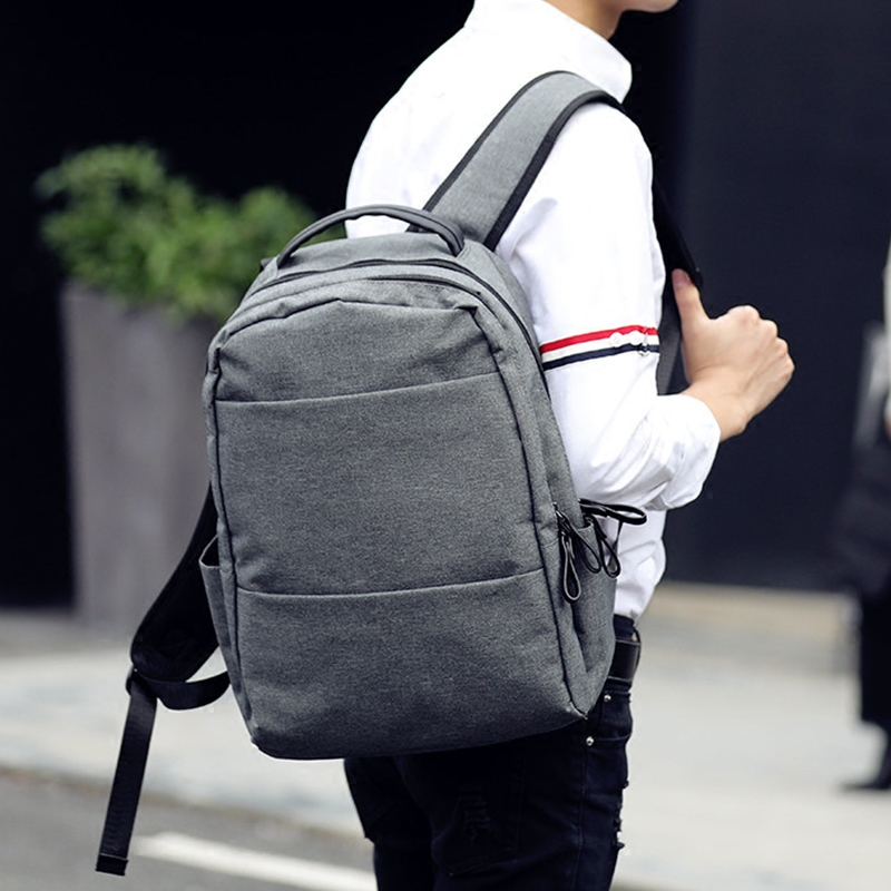 韓版男士背包休閑雙肩包男時尚帆布男包旅行包潮流學生書包電腦包